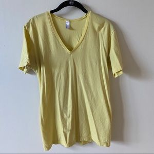 American Apparel Yellow Tee - Medium